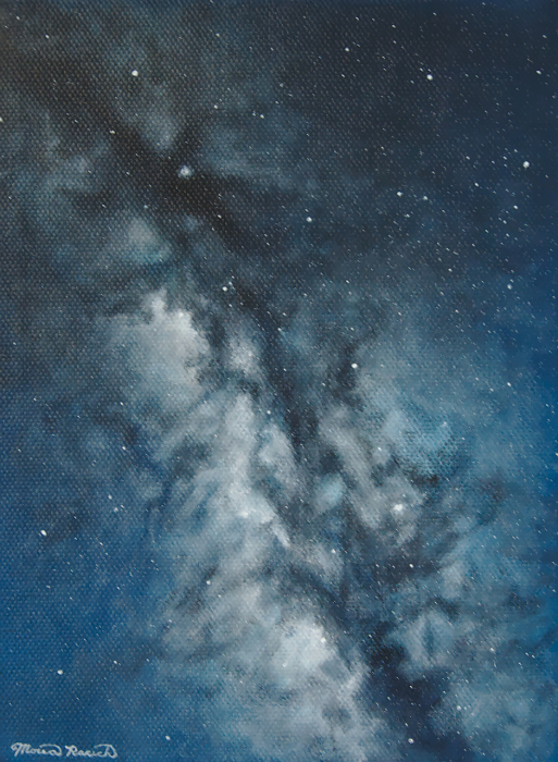 Painting of a galaxy (side view)