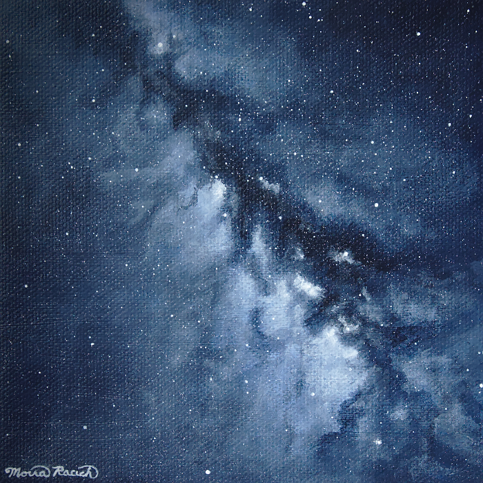 Painting of the Milky Way galaxy as viewed from Earth