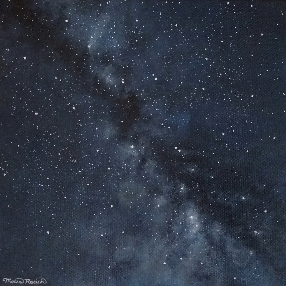 Painting of the Milky Way galaxy as viewed from Earth
