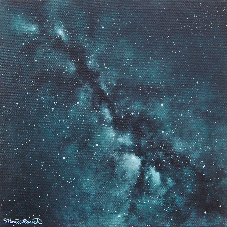 Painting of the Milky Way galaxy as viewed from Earth
