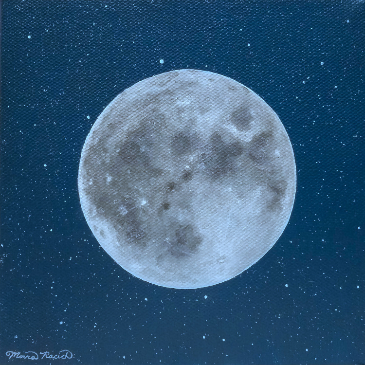 Painting of a full moon